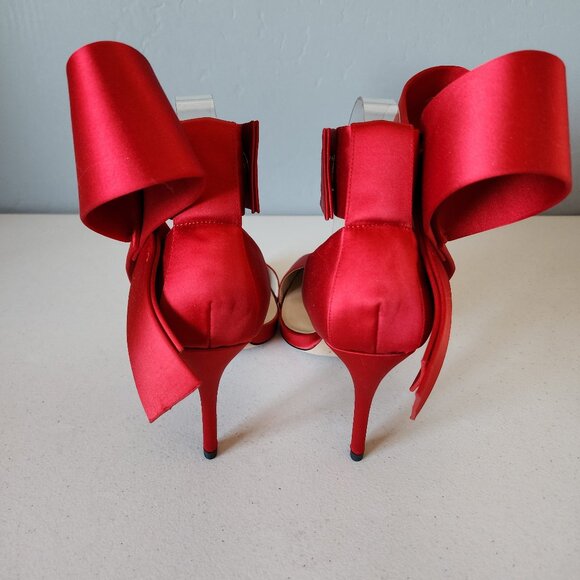 Aminah Red Bow Pumps "EUC" - Picture 4 of 16